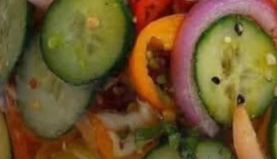 Anti-Inflammatory Pickled Cucumber, Onion & Bell Pepper Salad