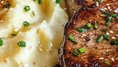 Garlic Butter Steak Bites with Creamy Mashed Potatoes