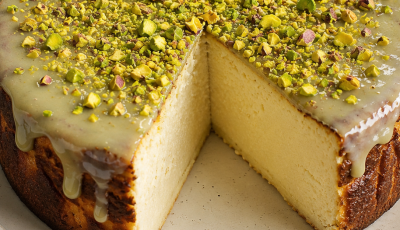 Pistachio Basque Cheesecake Recipe: The Ultimate Creamy Burnt Cheesecake with Pistachio Glaze