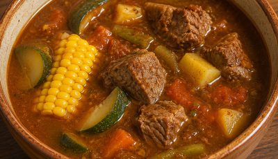 Mexican-Style Beef Vegetable Soup Recipe